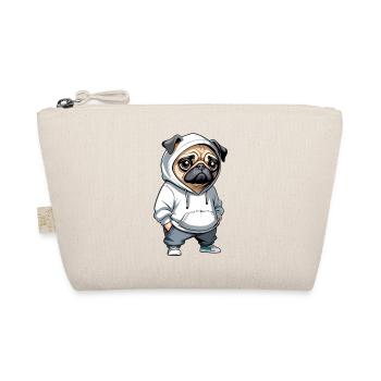 Pug Hoodie Stadtstyle - Organic Pouch - nature - Front