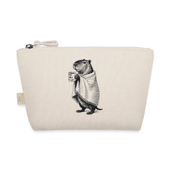 Don't Worry Be Cappy - Fall Winter Capybara - Organic Pouch - nature - Front
