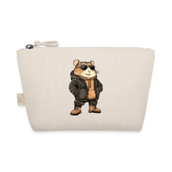 Hamster Cool Winter - Organic Pouch - nature - Front