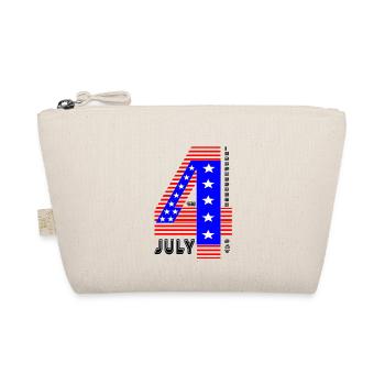 4th of July Flag Star Ribbon U.S. Independence Day - Organic Pouch - nature - Front