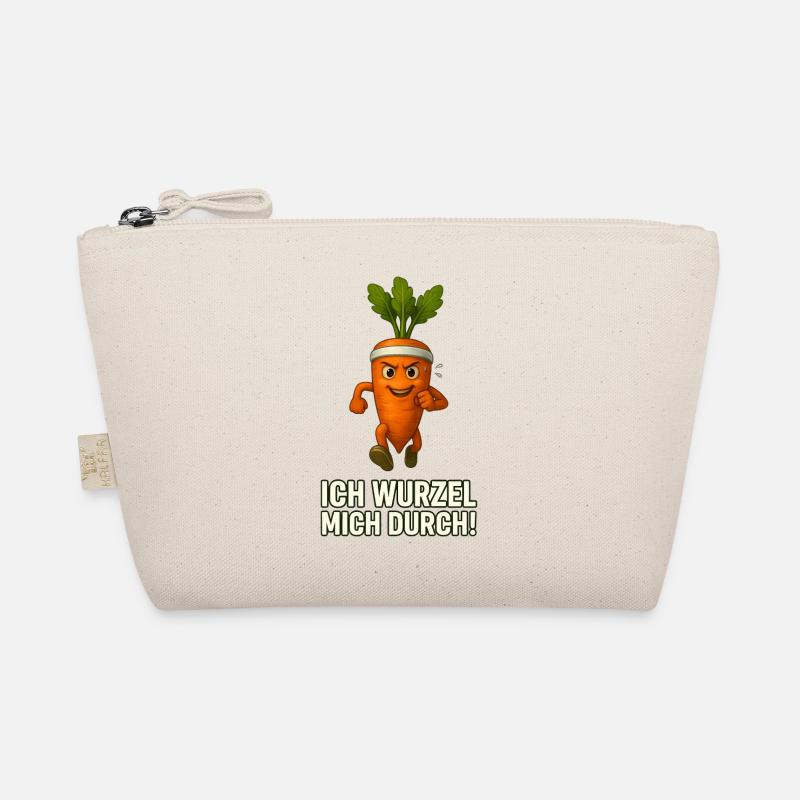 Carrot - I root myself through caricature - Organic Pouch - nature
