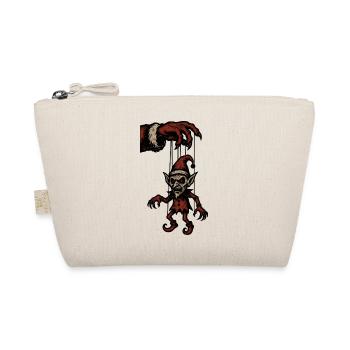 Creepy Santa Claus Horror Elf Puppeteer - Organic Pouch - nature - Front