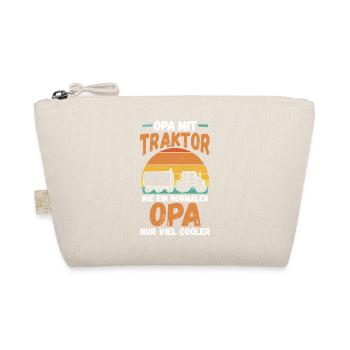 Landwirt Bauernhof Farmer Bauer Opa Großvater Trak - Bio-Täschchen - Natur - Vorne