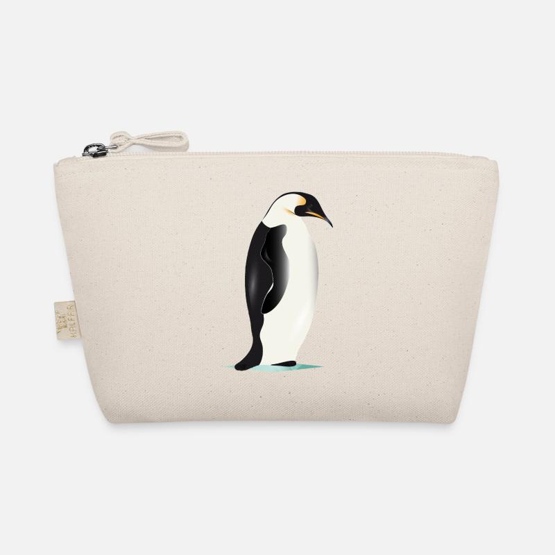 Eleganter grafischer Pinguin auf Eis Organic Pouch