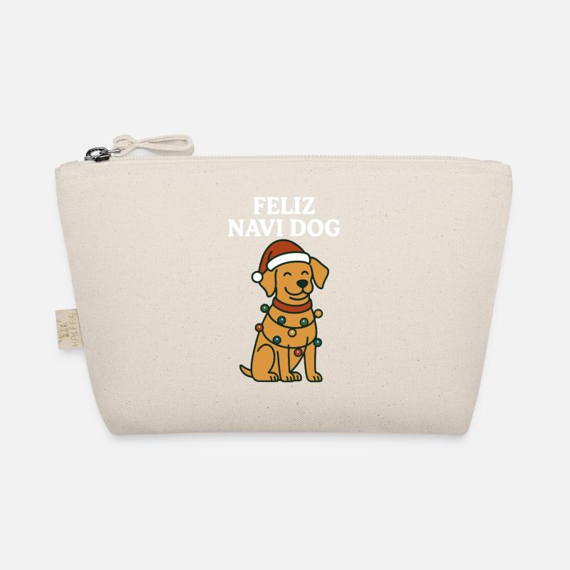 Feliz Navi Hund Santa Claus Urlaubsspaß - Bio-Täschchen - Natur