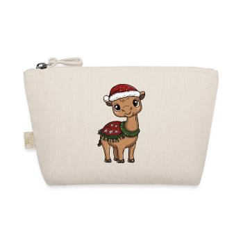Kamel Weihnachten Xmas - Bio-Täschchen - Natur - Vorne