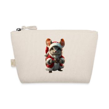 Lapin de Noël en costume de Père Noël - Trousse biologique - nature - Devant