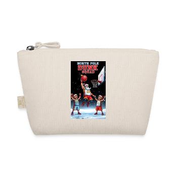Santa Dunking Basketball North Pole Dunk Squad - Organic Pouch - nature - Front