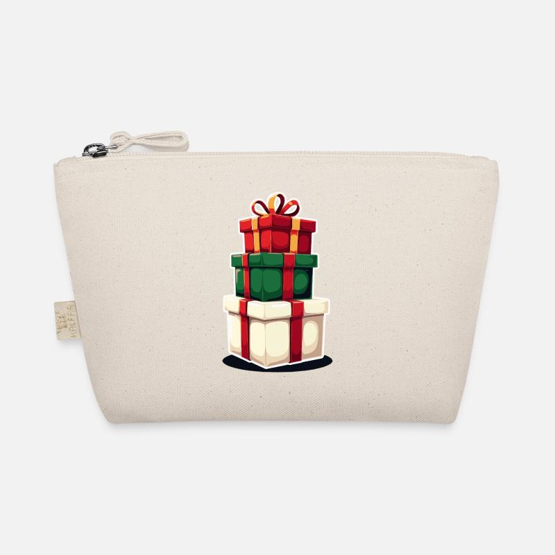 Illustration gestapelter Geschenkboxen Bio-Täschchen