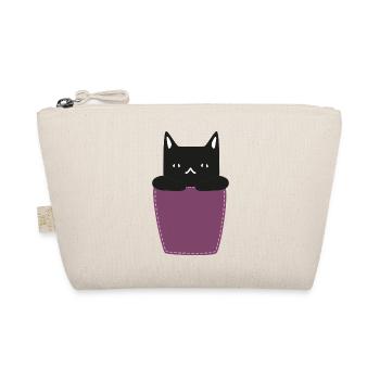 Cat In The Breast Pocket - Organic Pouch - nature - Front