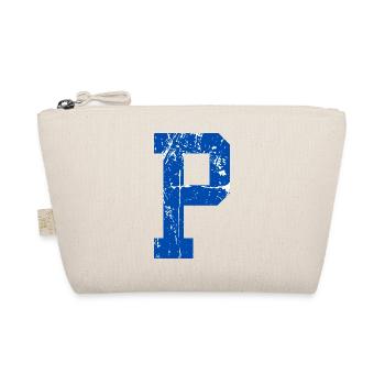 Buchstabe p Sport Retro - Bio-Täschchen - Natur - Vorne
