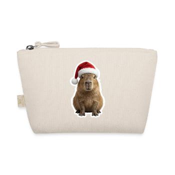 Capybara Chill et Chapeau de Noël - Trousse biologique - nature - Devant