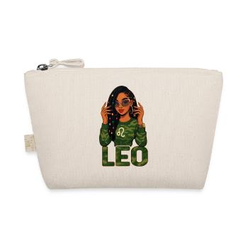 Löwenkönigin – Lock-Afro-Mädchen Strahlende Kraft - Bio-Täschchen - Natur - Vorne