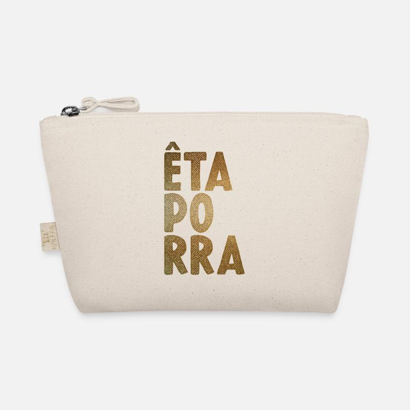 Typographie verticale Gold Glitter Trousse biologique