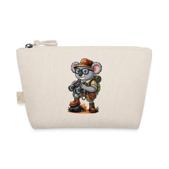 Funny Koala Explorer Hiking Camping Adventure - Organic Pouch - nature - Front