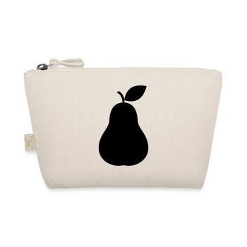 Pear silhouette fruit minimal - Organic Pouch - nature - Front