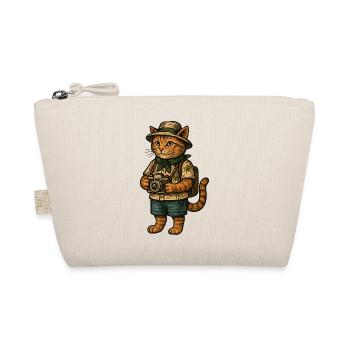 Cat photographer on a tropical safari - Organic Pouch - nature - Front