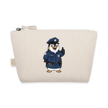 Cute Penguin Police Policeman New York Cartoon - Organic Pouch - nature - Front