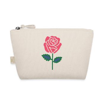 Pink Rose Graphic Lines - Organic Pouch - nature - Front