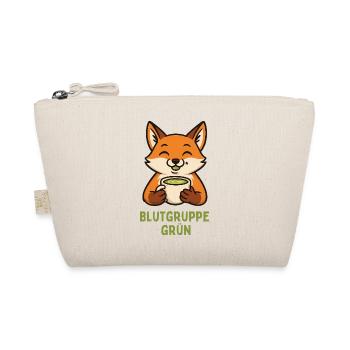 Cheerful fox with green drink - Organic Pouch - nature - Front