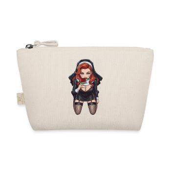 Nun with rose from above - Organic Pouch - nature - Front