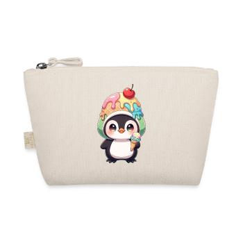 Süßer Pinguin Cartoon Eiscreme Sommer Regenbogen - Bio-Täschchen - Natur - Vorne
