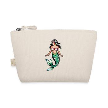 Retro Mermaid Tattoo - Organic Pouch - nature - Front