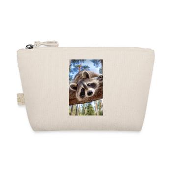 Curious Raccoon on Tree Limb - Organic Pouch - nature - Front