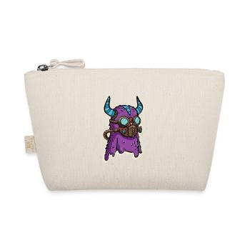 Purple Steampunk Glasses Monster - Organic Pouch - nature - Front