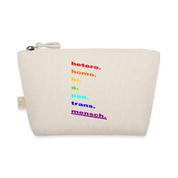Regenbogen-Identität: Homo Bi Pan Trans - Bio-Täschchen - Natur - Vorne