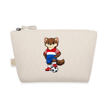 Football Marten Croatia Fan Croatian Flag - Organic Pouch - nature - Front