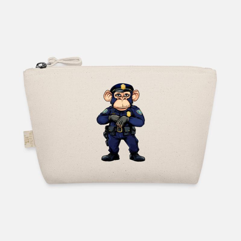 Chimpanzee Policeman / Police Monkey Organic Pouch