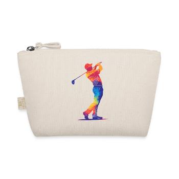 Bunter Golfer-Schwung - Bio-Täschchen - Natur - Vorne