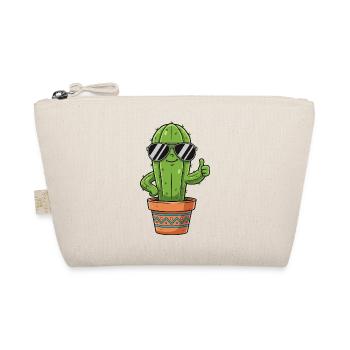 Cactus with sunglasses style - Organic Pouch - nature - Front
