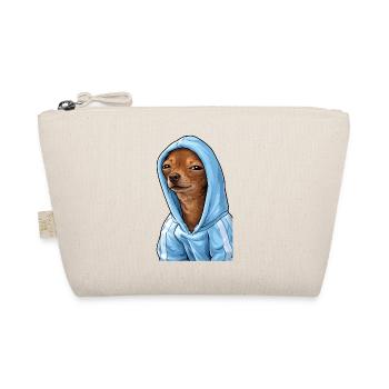 Hoodie Dog – Chill Mood Meme - Organic Pouch - nature - Front