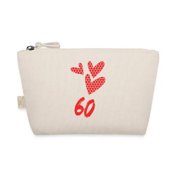 60. 60 YEARS. 60th ANNIVERSARY. 60TH BIRTHDAY. - Organic Pouch - nature - Front