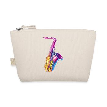 Saxophone Illustration - Organic Pouch - nature - Front