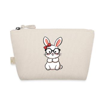 Kaninchen mit Brille - Bio-Täschchen - Natur - Vorne