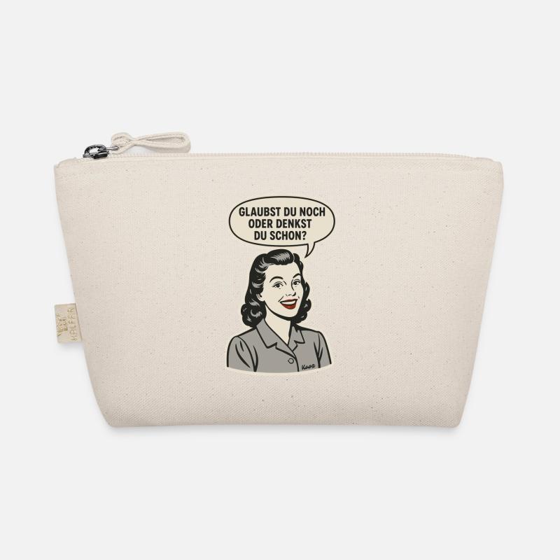 Femme rétro avec Est-ce que tu crois encore aux lettres Trousse biologique