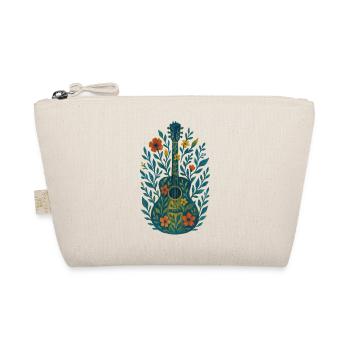 Floral Guitar in Watercolor - Organic Pouch - nature - Front