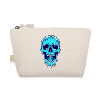 Melting Blue Skull - Organic Pouch - nature - Front