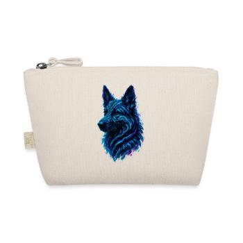 Neon German Shepherd: Abyssal Canine Art - Organic Pouch - nature - Front