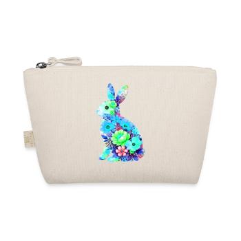 Hase Aquarell Ostern Silhouette - Bio-Täschchen - Natur - Vorne
