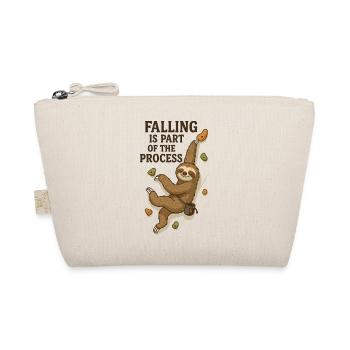 Bouldering Sloth – Falling is part of the Process - Organic Pouch - nature - Front