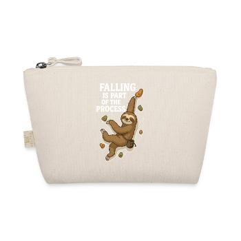 Bouldering Sloth – Falling is part of the Process - Organic Pouch - nature - Front