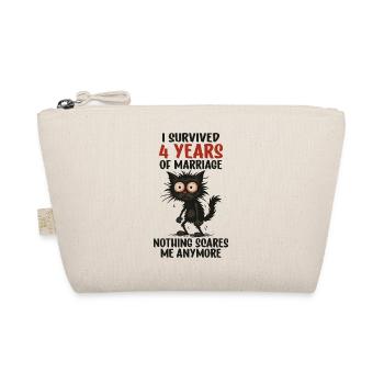 4th Wedding Anniversary Gift Husband Husband Wife - Organic Pouch - nature - Front