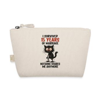 15 Wedding Anniversary Gift Husband Husband Wife - Organic Pouch - nature - Front