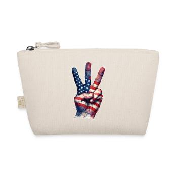 Panneau en V avec drapeau américain - Trousse biologique - nature - Devant