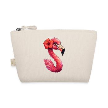 Flamingo Hibiscus Tropical Splendor - Organic Pouch - nature - Front