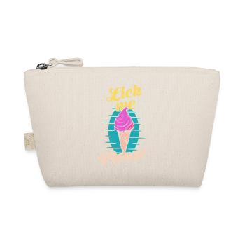 bitte Eis Cream Lustige Retro-Kunst - Bio-Täschchen - Natur - Vorne